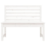 NNEVL Garden Bench White 109 cm Solid Wood Pine