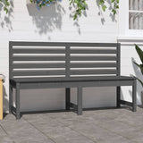 NNEVL Garden Bench Grey 157.5 cm Solid Wood Pine