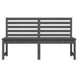 NNEVL Garden Bench Grey 157.5 cm Solid Wood Pine