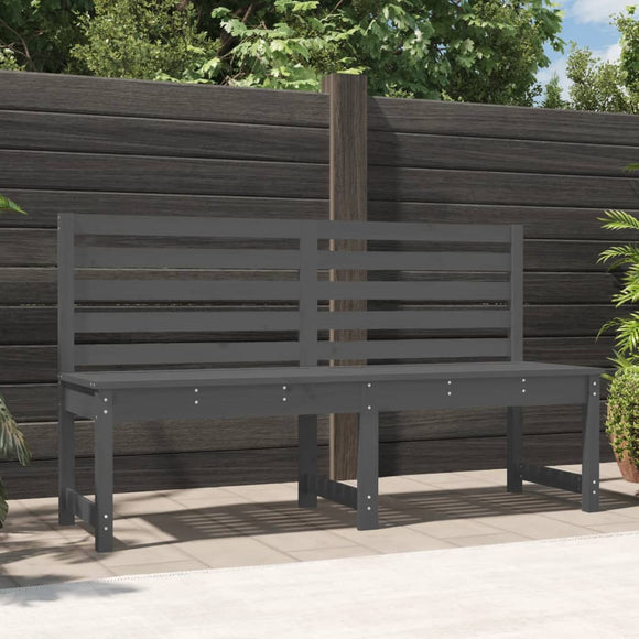 NNEVL Garden Bench Grey 157.5 cm Solid Wood Pine