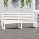 NNEVL Garden Bench White 201.5 cm Solid Wood Pine
