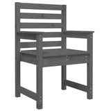 NNEVL Garden Chairs 2 pcs Grey 60x48x91 cm Solid Wood Pine