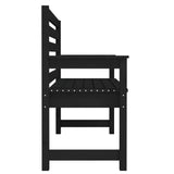 NNEVL Garden Bench Black 109x48x91.5 cm Solid Wood Pine