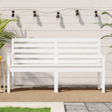 NNEVL Garden Bench White 159.5x48x91.5 cm Solid Wood Pine