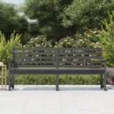 NNEVL Garden Bench Grey 203.5x48x91.5 cm Solid Wood Pine