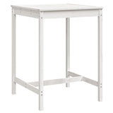 NNEVL Garden Table White 82.5x82.5x110 cm Solid Wood Pine