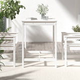 NNEVL Garden Table White 82.5x82.5x110 cm Solid Wood Pine