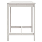 NNEVL Garden Table White 82.5x82.5x110 cm Solid Wood Pine