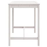 NNEVL Garden Table White 121x82.5x110 cm Solid Wood Pine