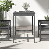 NNEVL Garden Table Grey 121x82.5x110 cm Solid Wood Pine