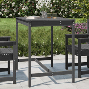 NNEVL Garden Table Grey 121x82.5x110 cm Solid Wood Pine