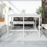 NNEVL Garden Table White 159.5x82.5x110 cm Solid Wood Pine