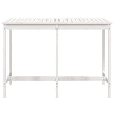 NNEVL Garden Table White 159.5x82.5x110 cm Solid Wood Pine