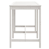 NNEVL Garden Table White 159.5x82.5x110 cm Solid Wood Pine