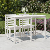 NNEVL Garden Table White 159.5x82.5x110 cm Solid Wood Pine