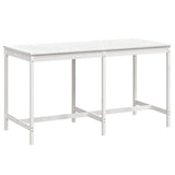 NNEVL Garden Table White 203.5x90x110 cm Solid Wood Pine