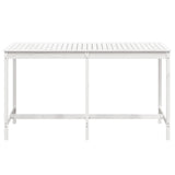 NNEVL Garden Table White 203.5x90x110 cm Solid Wood Pine