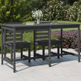 NNEVL Garden Table Grey 203.5x90x110 cm Solid Wood Pine