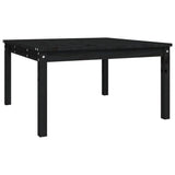 NNEVL Garden Table Black 82.5x82.5x45 cm Solid Wood Pine
