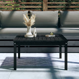 NNEVL Garden Table Black 82.5x82.5x45 cm Solid Wood Pine