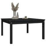 NNEVL Garden Table Black 82.5x82.5x45 cm Solid Wood Pine