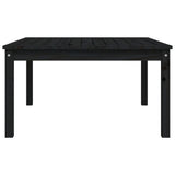 NNEVL Garden Table Black 82.5x82.5x45 cm Solid Wood Pine