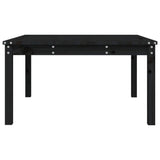 NNEVL Garden Table Black 82.5x82.5x45 cm Solid Wood Pine