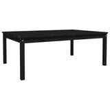 NNEVL Garden Table Black 121x82.5x45 cm Solid Wood Pine