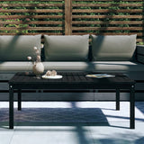 NNEVL Garden Table Black 121x82.5x45 cm Solid Wood Pine