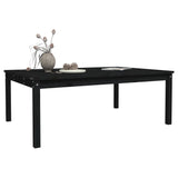 NNEVL Garden Table Black 121x82.5x45 cm Solid Wood Pine