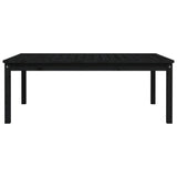 NNEVL Garden Table Black 121x82.5x45 cm Solid Wood Pine