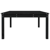 NNEVL Garden Table Black 121x82.5x45 cm Solid Wood Pine