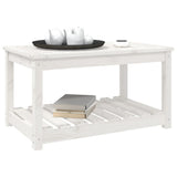 NNEVL Garden Table White 82.5x50.5x45 cm Solid Wood Pine