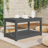 NNEVL Garden Table Grey 82.5x50.5x45 cm Solid Wood Pine