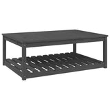 NNEVL Garden Table Grey 121x82.5x45 cm Solid Wood Pine
