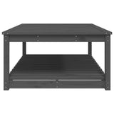NNEVL Garden Table Grey 121x82.5x45 cm Solid Wood Pine