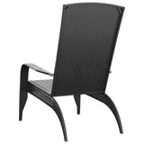 NNEVL Garden Adirondack Chair Black Poly Rattan