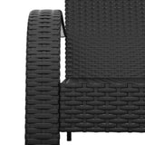 NNEVL Garden Adirondack Chair Black Poly Rattan