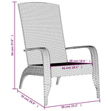 NNEVL Garden Adirondack Chair Black Poly Rattan