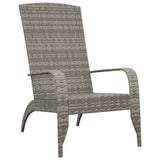 NNEVL Garden Adirondack Chair Grey Poly Rattan