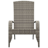 NNEVL Garden Adirondack Chair Grey Poly Rattan