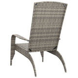 NNEVL Garden Adirondack Chair Grey Poly Rattan