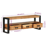 NNEVL TV Cabinet 120x30x45 cm Solid Wood Acacia