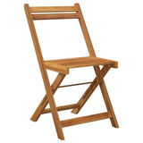 NNEVL 3 Piece Folding Bistro Set Solid Wood Acacia