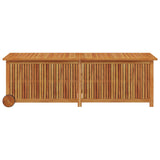 NNEVL Garden Storage Box with Wheels 150x50x58 cm Solid Wood Acacia