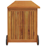 NNEVL Garden Storage Box with Wheels 150x50x58 cm Solid Wood Acacia