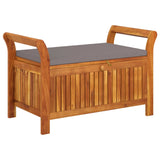 NNEVL Garden Storage Bench with Cushion 91 cm Solid Wood Acacia