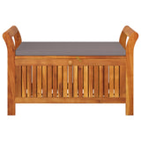 NNEVL Garden Storage Bench with Cushion 91 cm Solid Wood Acacia