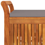 NNEVL Garden Storage Bench with Cushion 91 cm Solid Wood Acacia