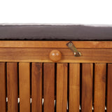 NNEVL Garden Storage Bench with Cushion 91 cm Solid Wood Acacia